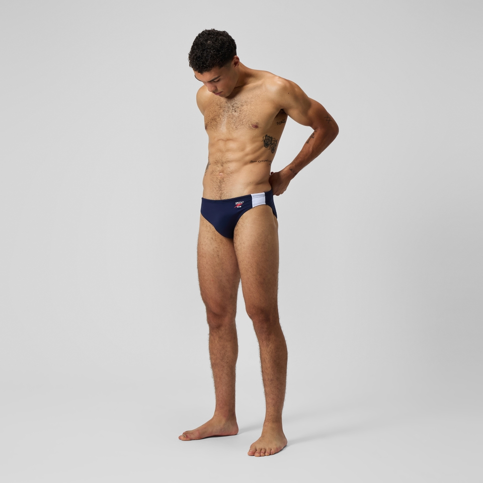Men's Jetstream Retro Colorblock Brief Navy