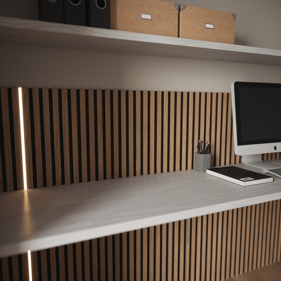 Kraus Acoustic Wall Panel 1195 x 572.5 x 19mm Natural Oak Homebase