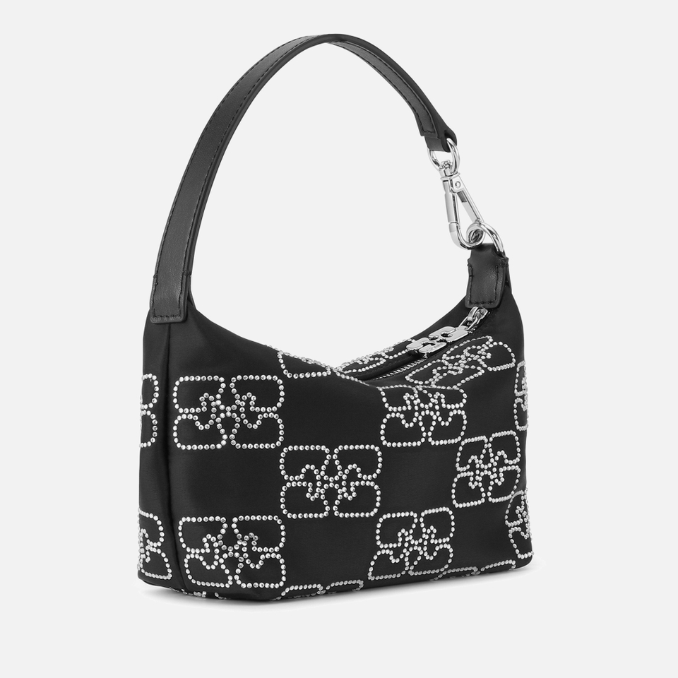 Ganni Butterfly Recycled Satin Small Pouch