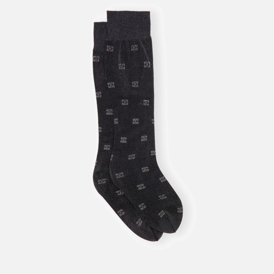 Ganni Butterfly Lace Glitter Mesh Socks