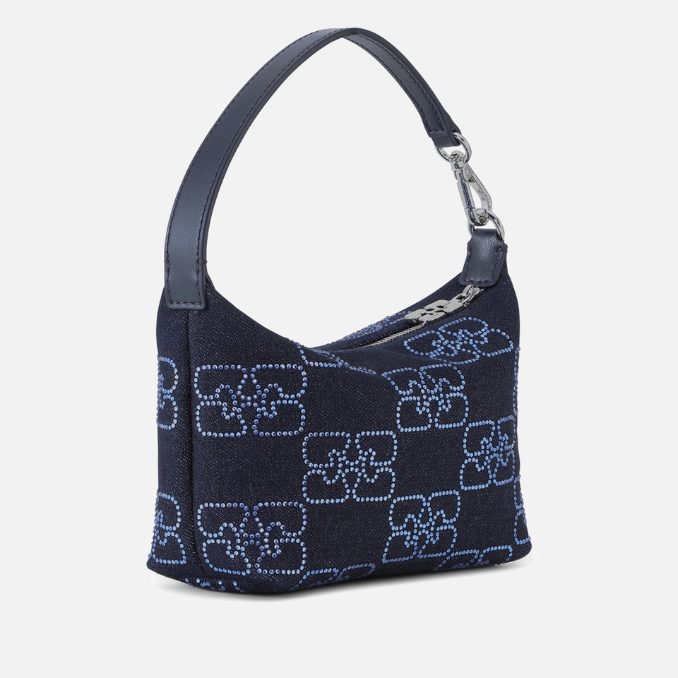 Ganni Butterfly Recycled Denim Small Pouch