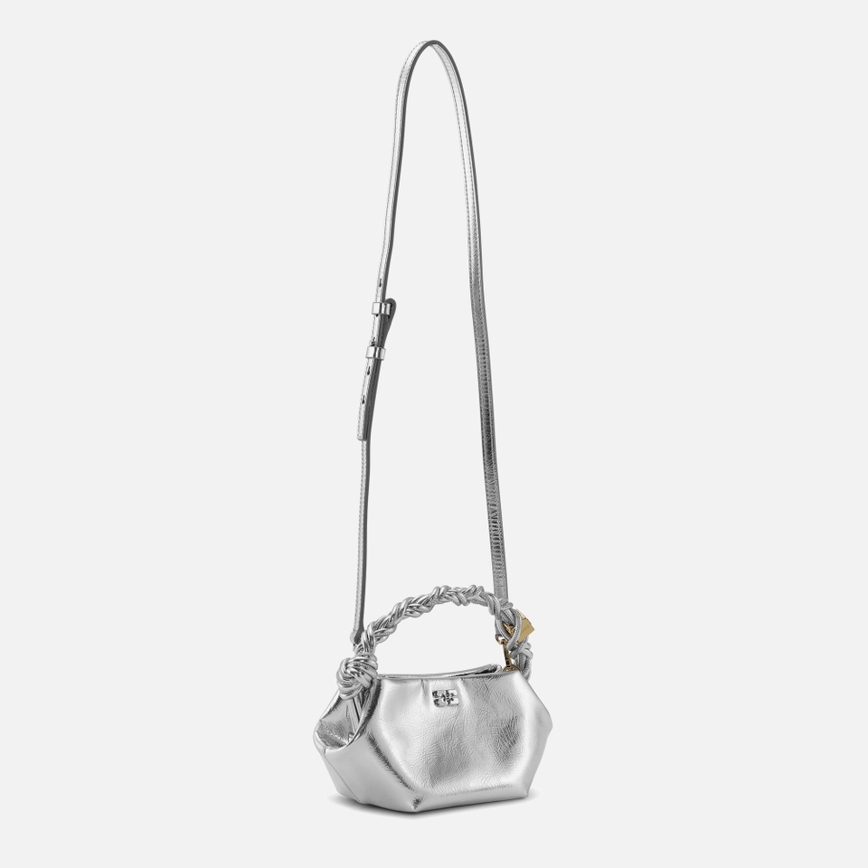Ganni Mini Bou Metallic Leather-Blend Bag