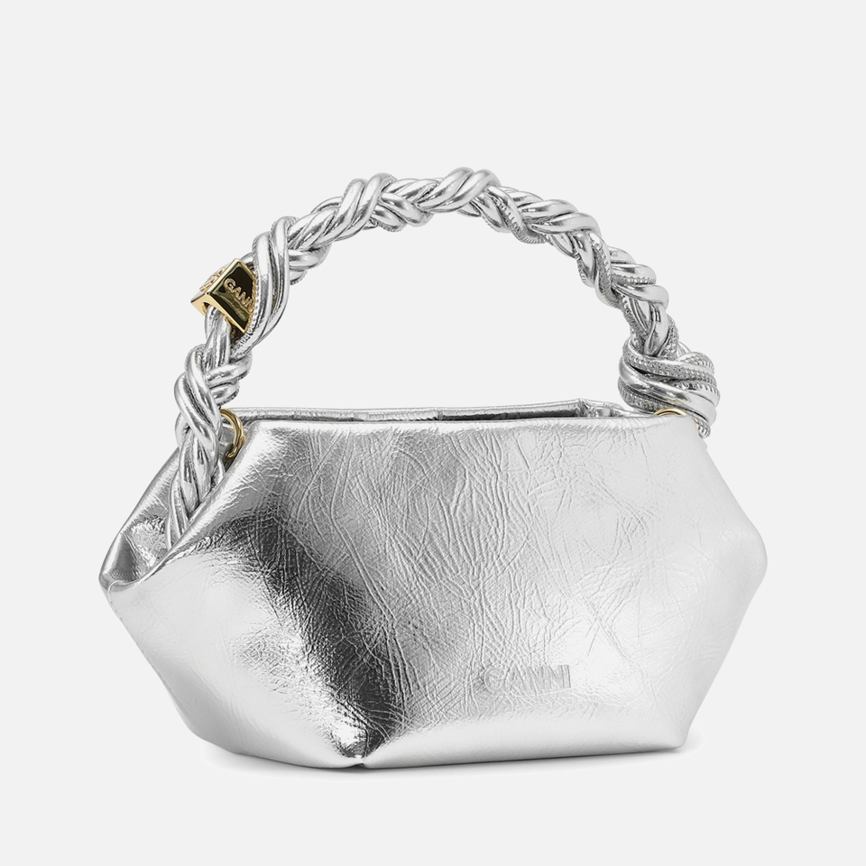 Ganni Mini Bou Metallic Leather-Blend Bag
