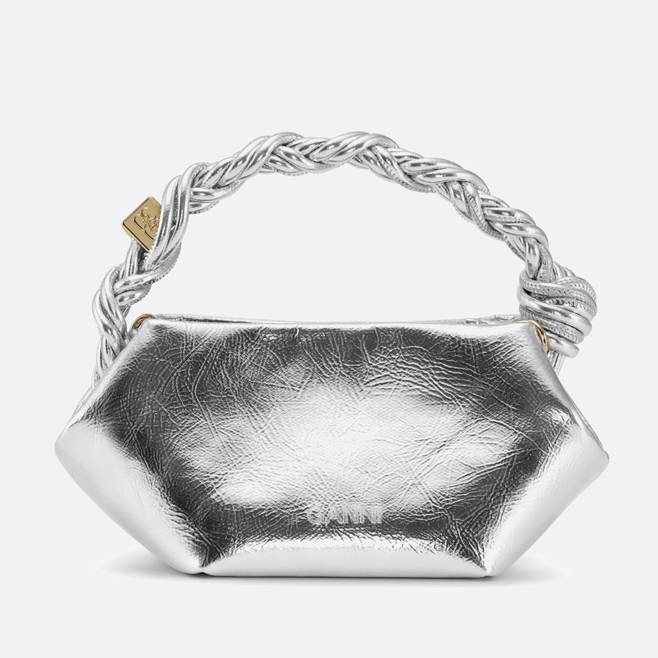 Ganni Mini Bou Metallic Leather-Blend Bag
