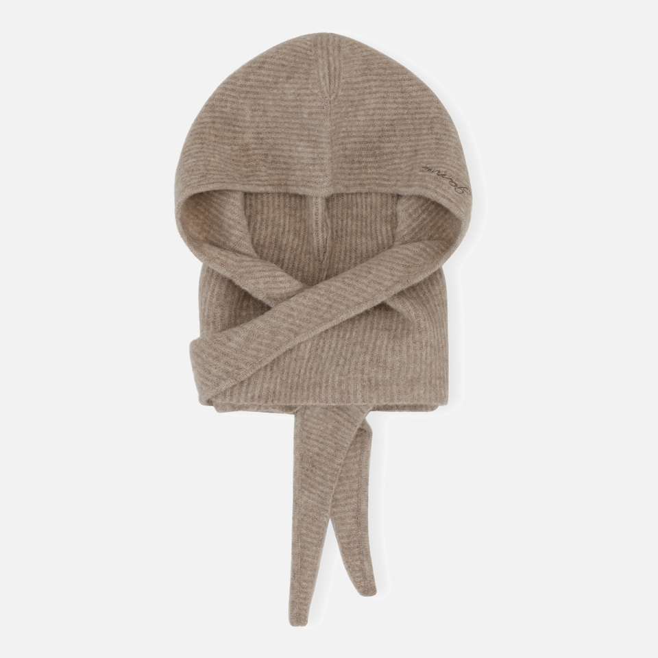 Ganni Soft Rib Knit Balaclava