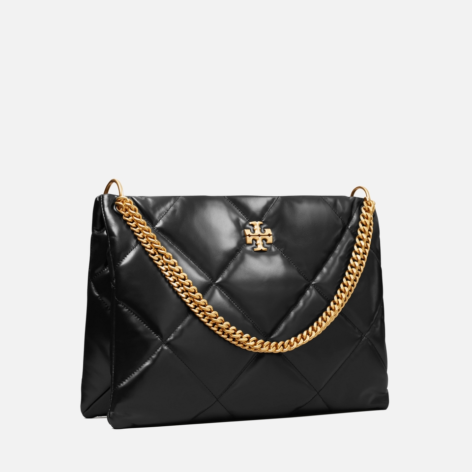 Tory Burch Kira Harlequin-Quilted Leather Hobo Bag