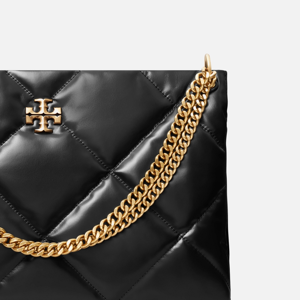 Tory Burch Kira Harlequin-Quilted Leather Hobo Bag