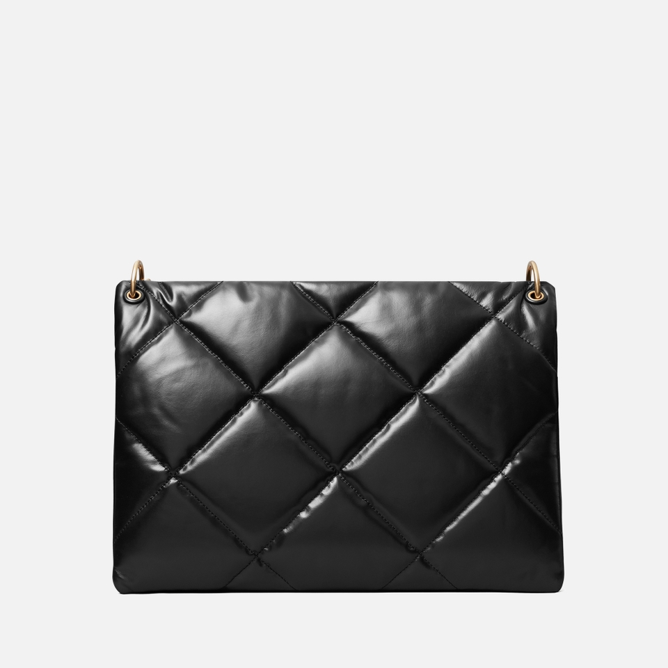 Tory Burch Kira Harlequin-Quilted Leather Hobo Bag