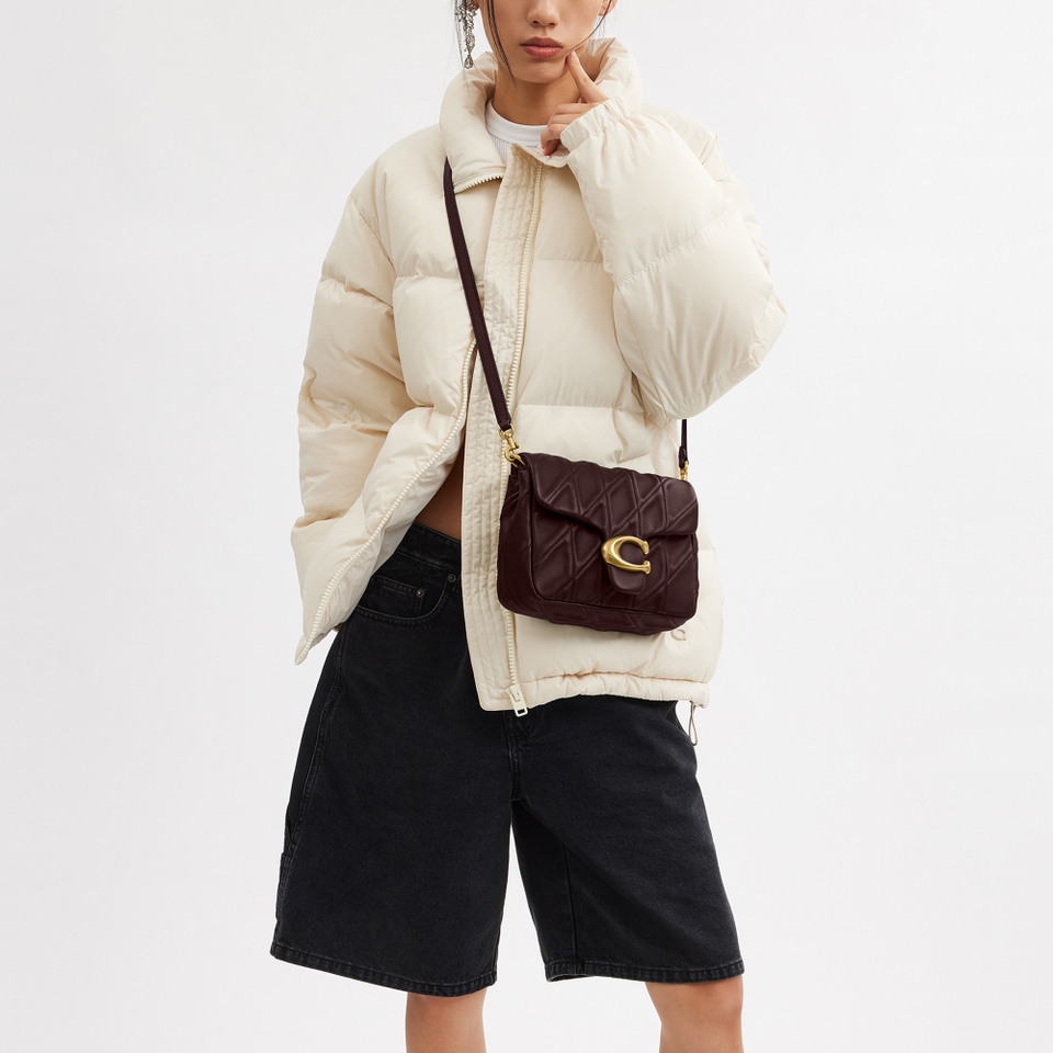 Coach Quilted Times Square Tabby Leather Shoulder Bag