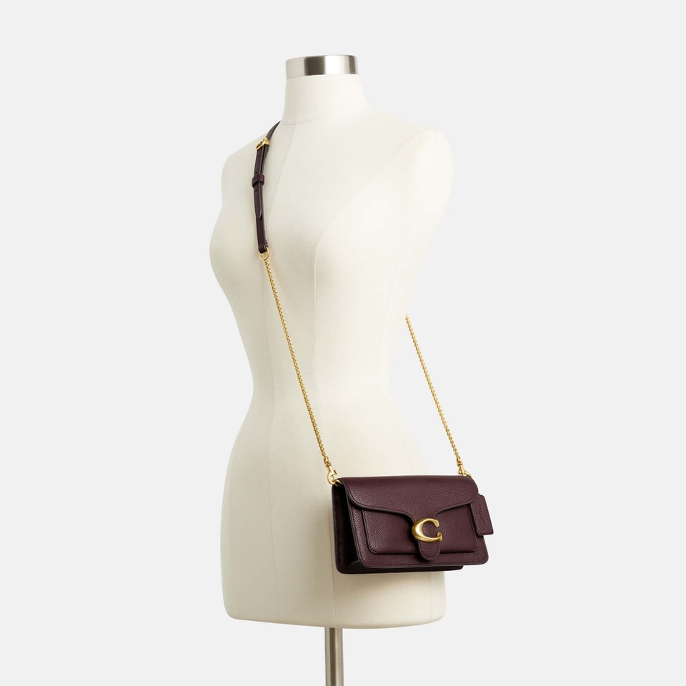 Coach Tabby Leather Chain Clutch