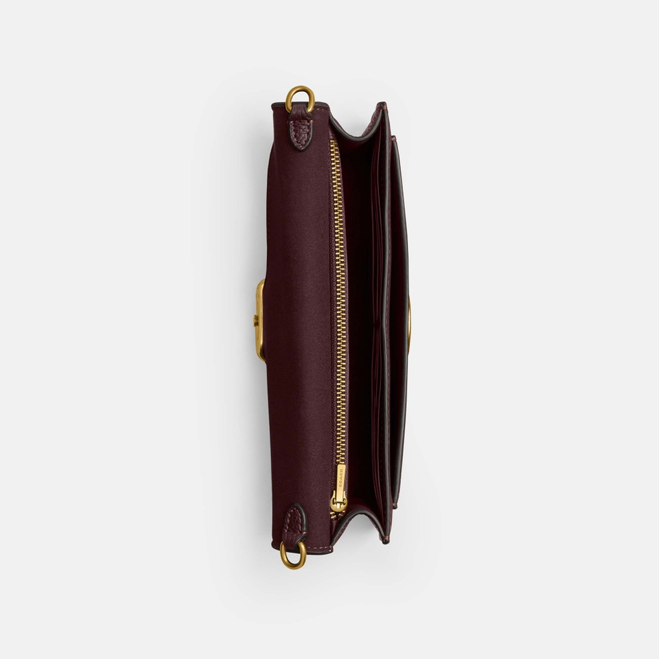 Coach Tabby Leather Chain Clutch
