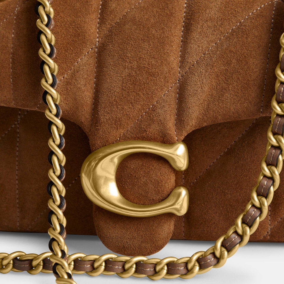 Coach Quilted Suede Tabby 20 Shoulder Bag