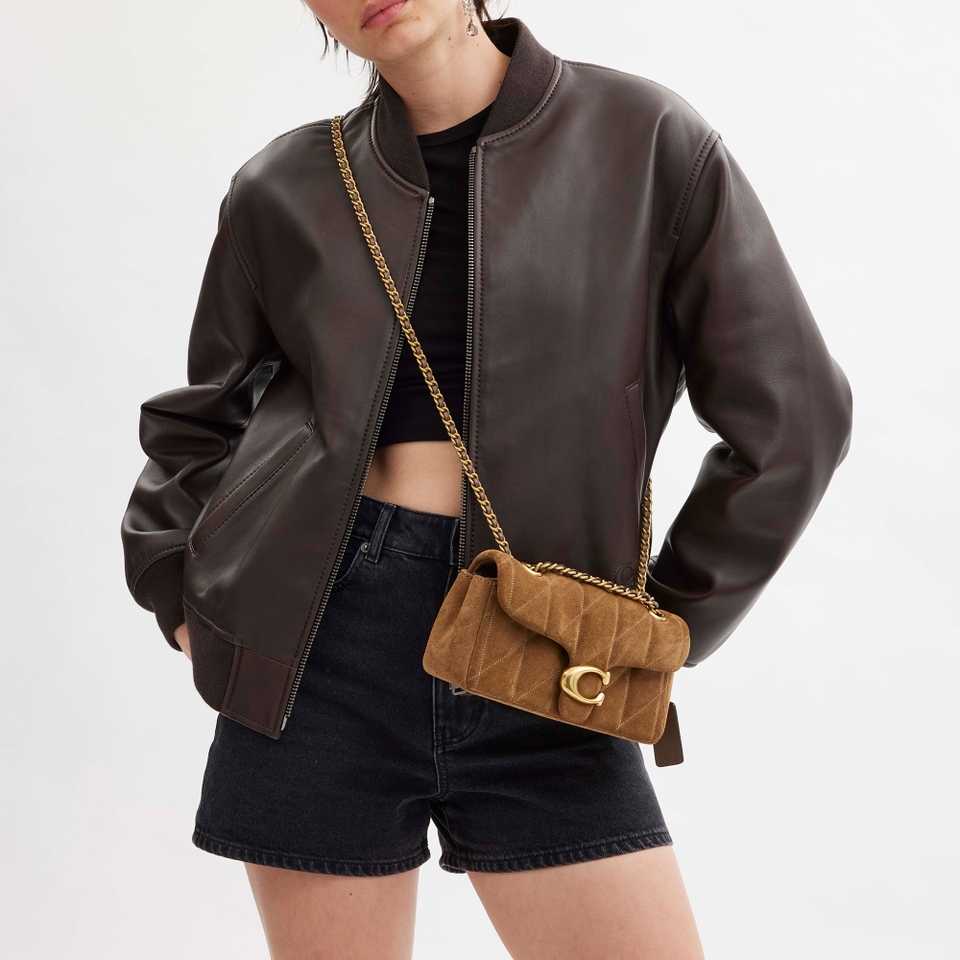 Coach Quilted Suede Tabby 20 Shoulder Bag