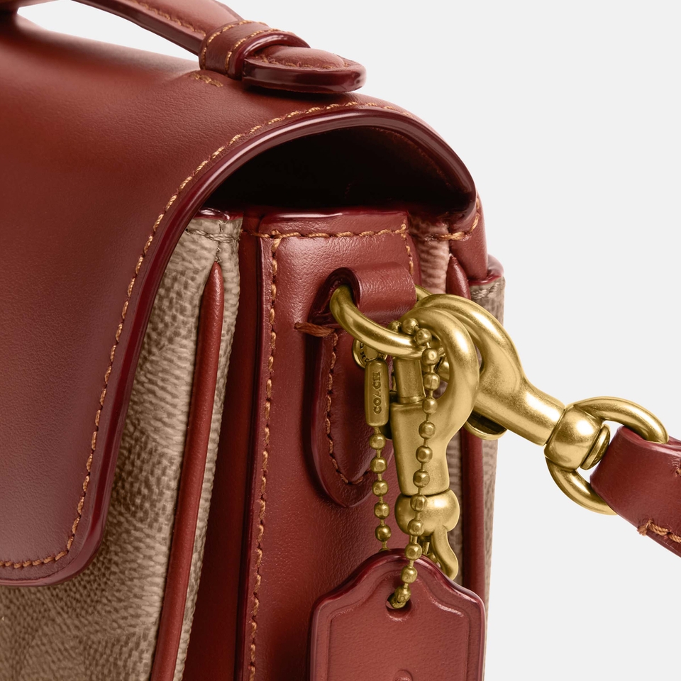 Coach Cassie 17 Signature Leather and Canvas Crossbody Bag