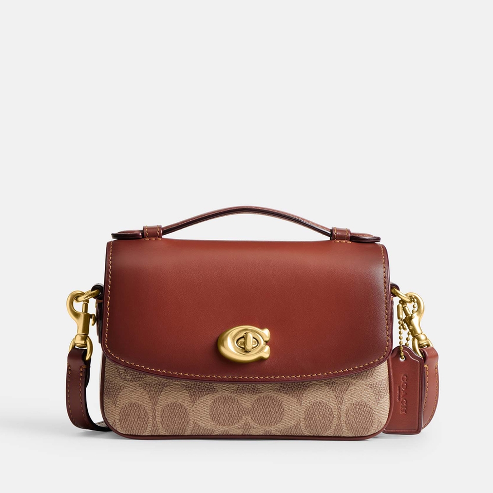 Coach Cassie 17 Signature Leather and Canvas Crossbody Bag