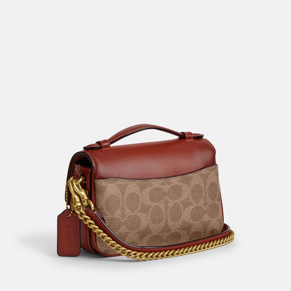 Coach Cassie 17 Signature Leather and Canvas Crossbody Bag