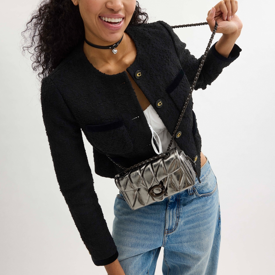 Coach Tabby 20 Quilted Metallic Leather Shoulder Bag