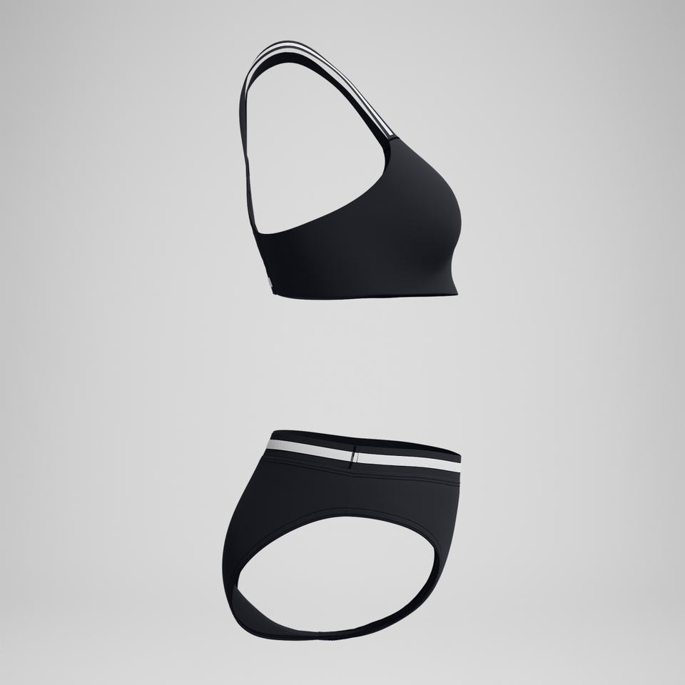 V Class Performance Bikini Schwarz/Grau für Damen
