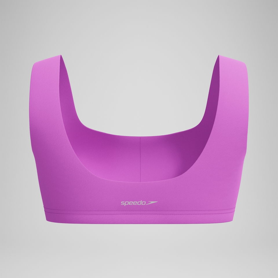 Women's Colorblock Scoop Bikini Top Black/Blue
