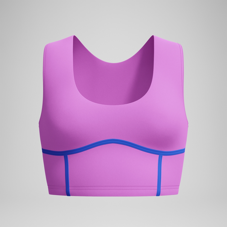 Gebundenes Crop-Top Pink für Damen