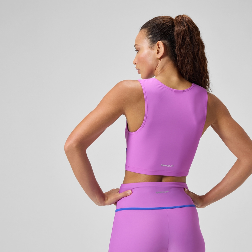 Gebundenes Crop-Top Pink für Damen
