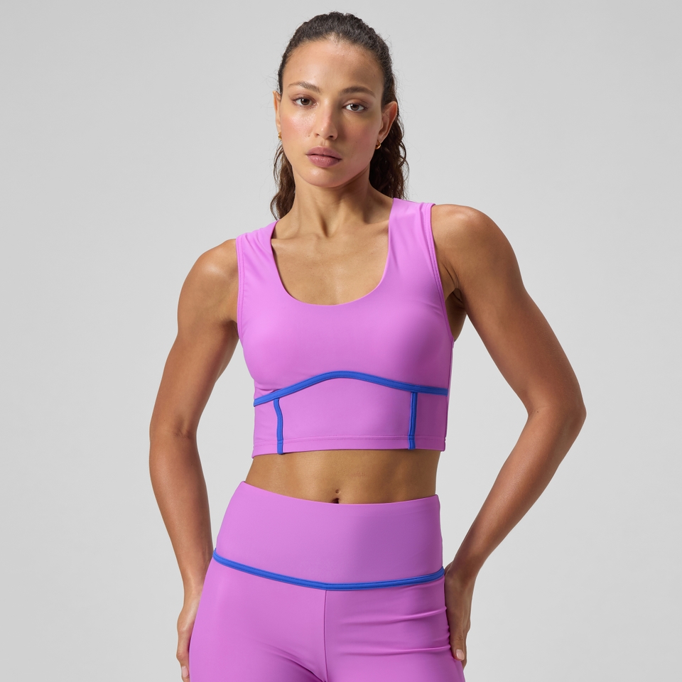 Gebundenes Crop-Top Pink für Damen
