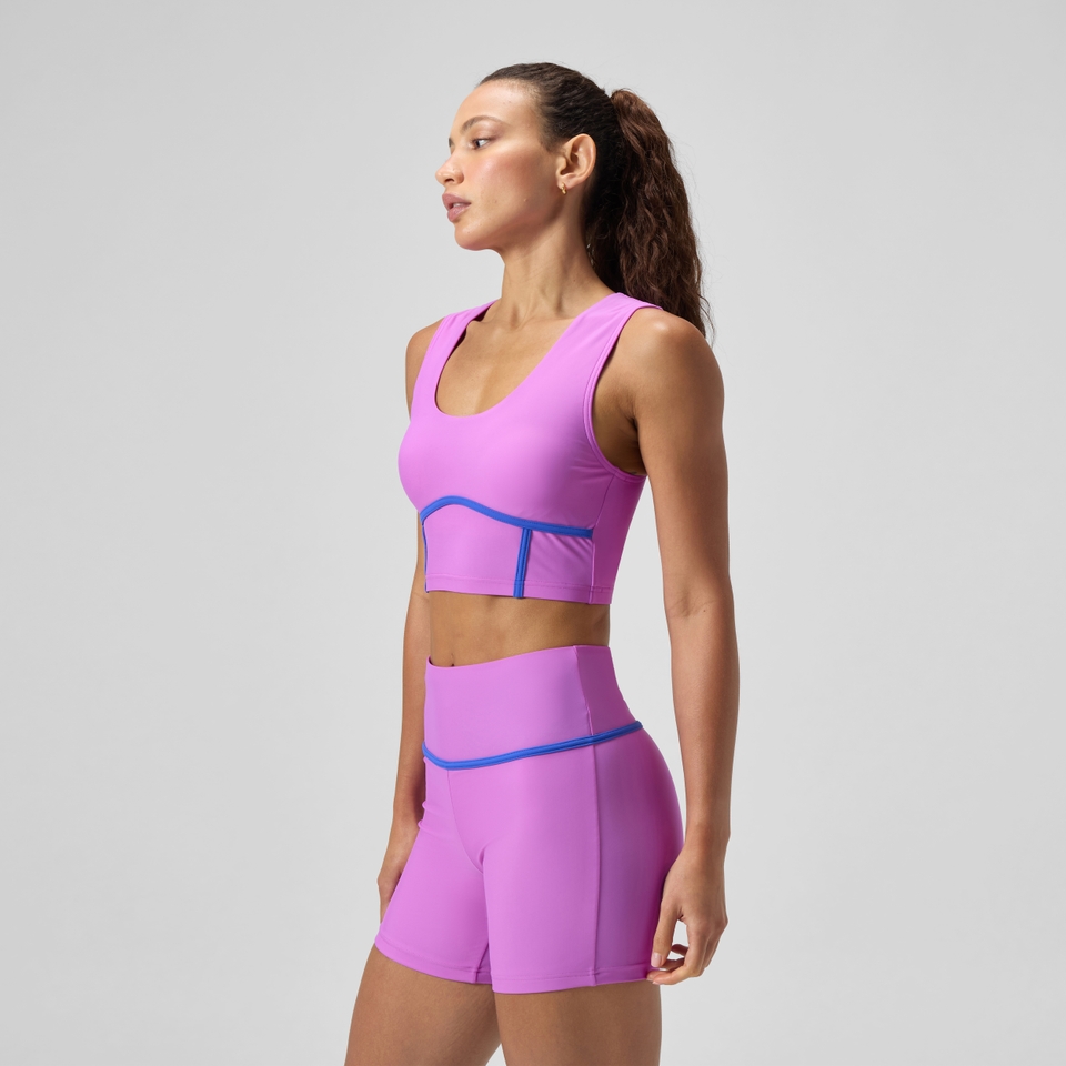 Gebundenes Crop-Top Pink für Damen