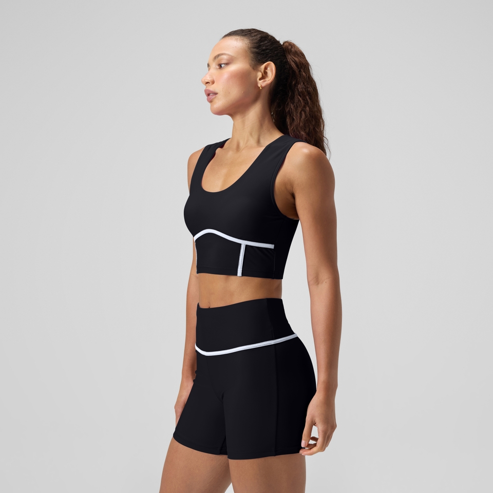 Women's Bound Bikini Crop Top Black