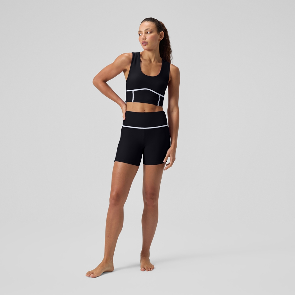 Women's Bound Bikini Crop Top Black