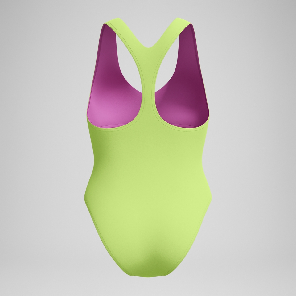 Women's Solid Racerback One Piece Yellow