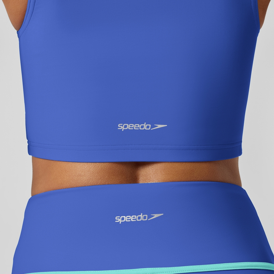 Women's Bound Bikini Crop Top Blue