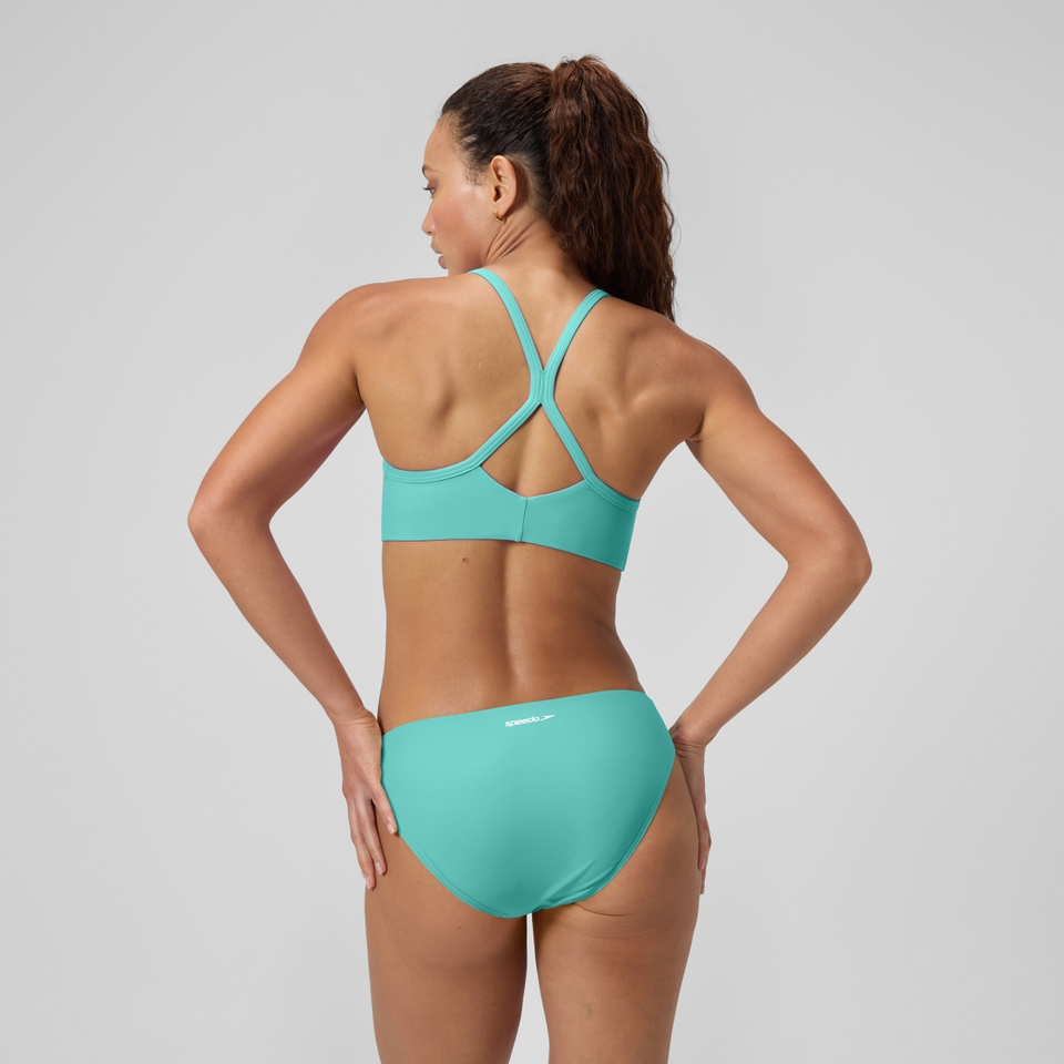 Women's Solid Racerback Bikini Top Teal