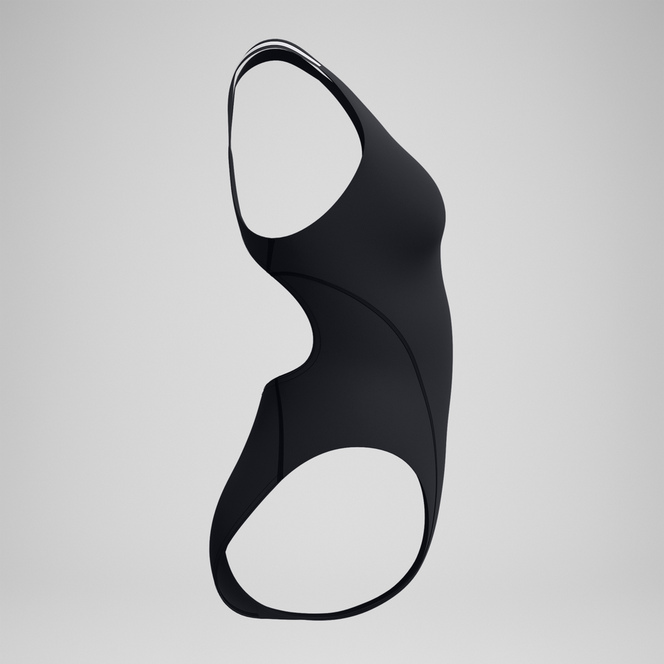 Women's V Class Performance Back Swimsuit Black/Grey