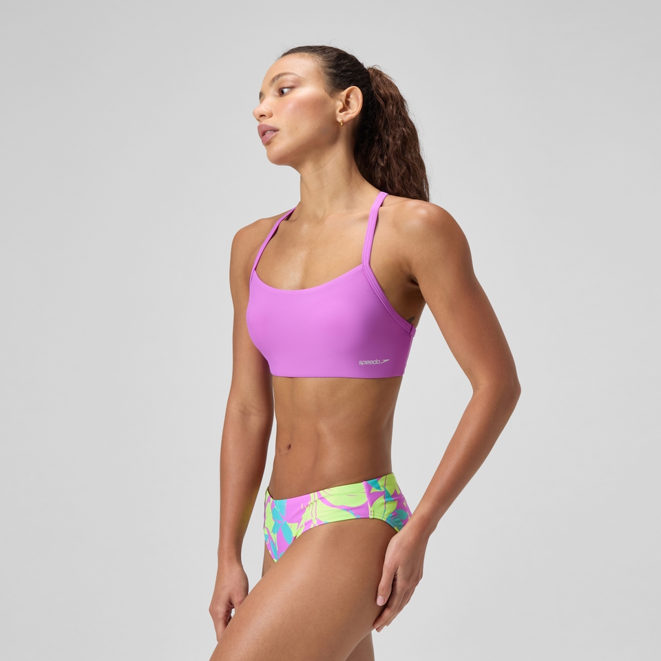 Women's Solid Racerback Bikini Top Pink