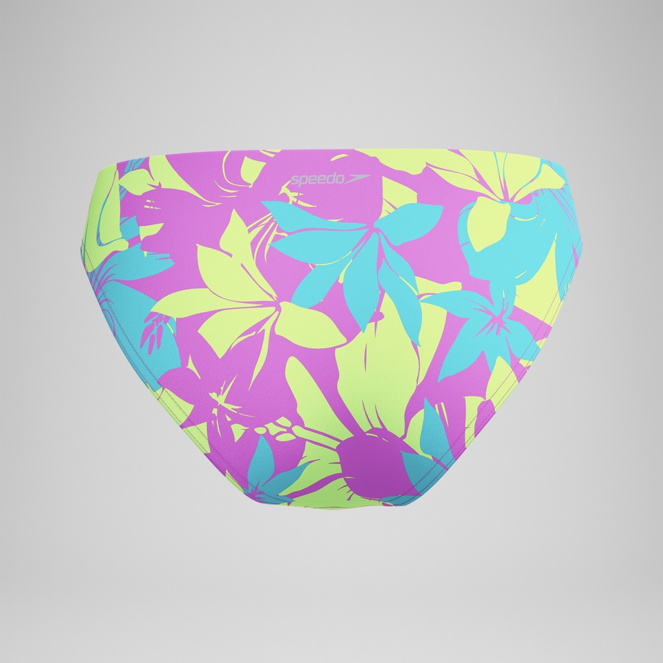 Women's Printed Classic Bikini Bottom Blue/Yellow