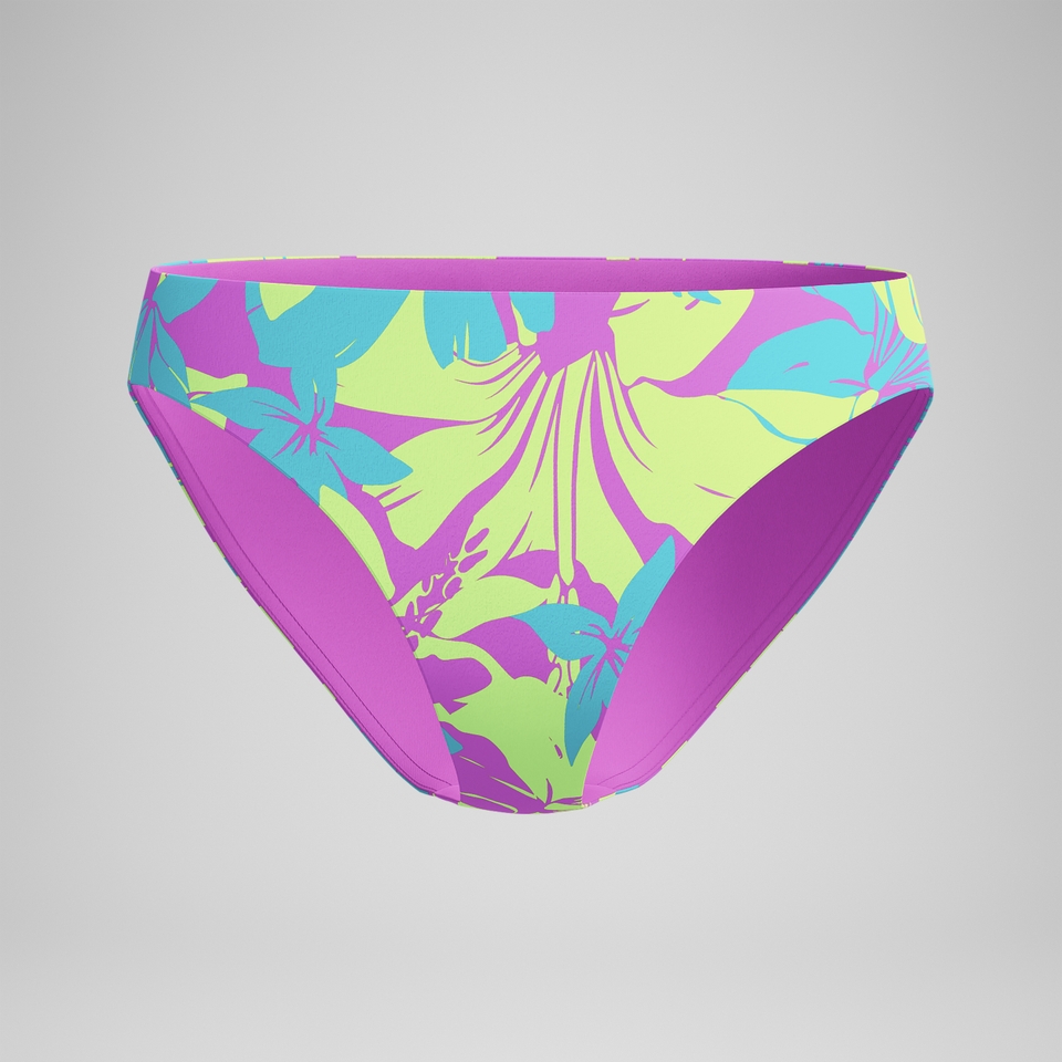 Women's Printed Classic Bikini Bottom Blue/Yellow