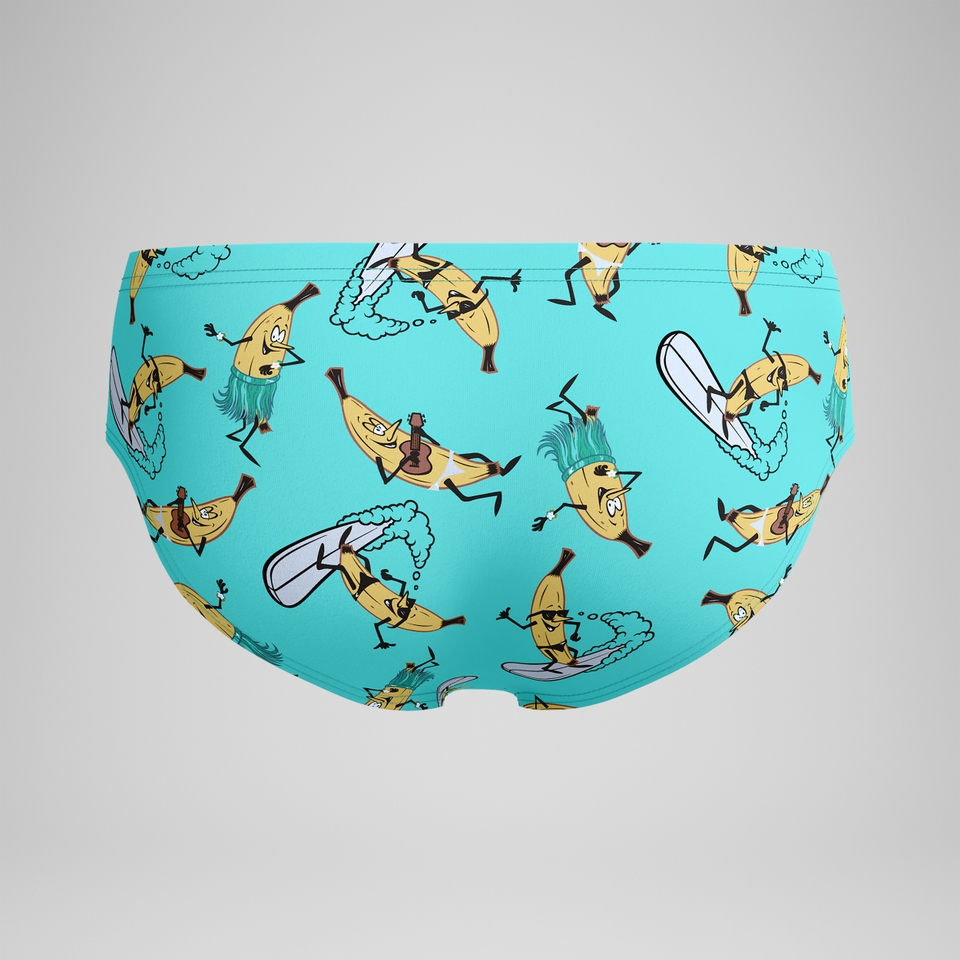 Men's Printed One Brief Green