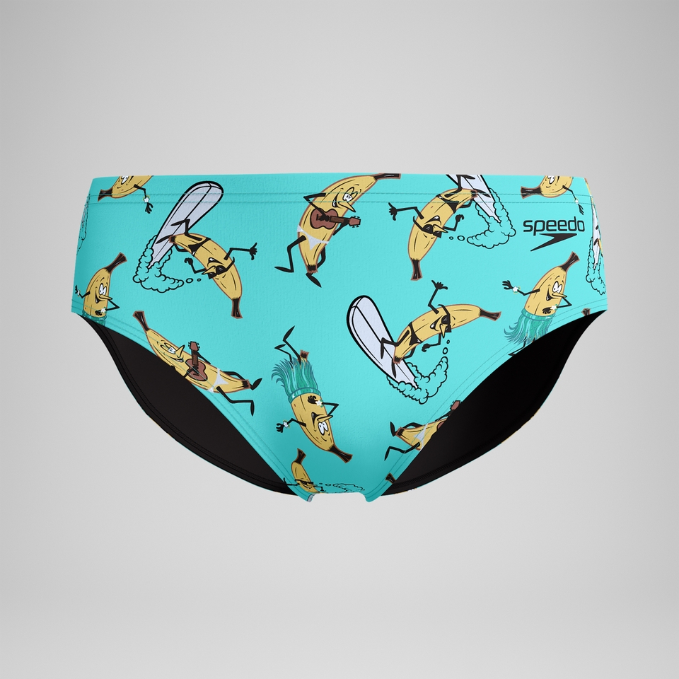 Men's Printed One Brief Green