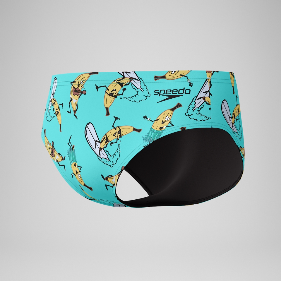 Men's Printed One Brief Green