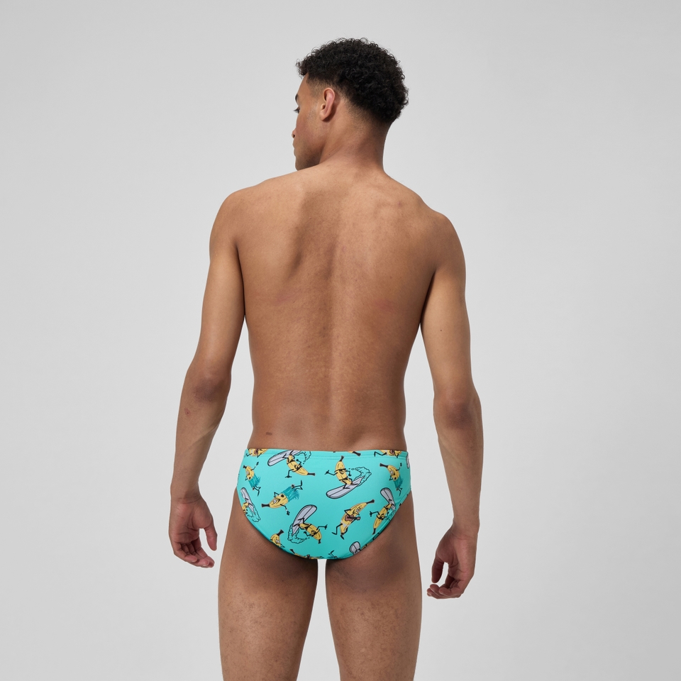 Men's Printed One Brief Green