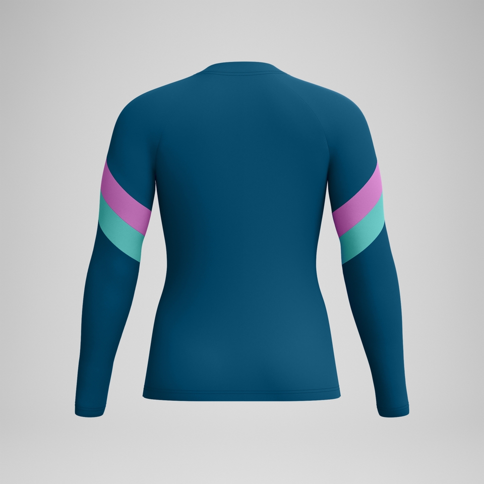 Women's Colorblock Long Sleeve Rashguard Blue/Purple