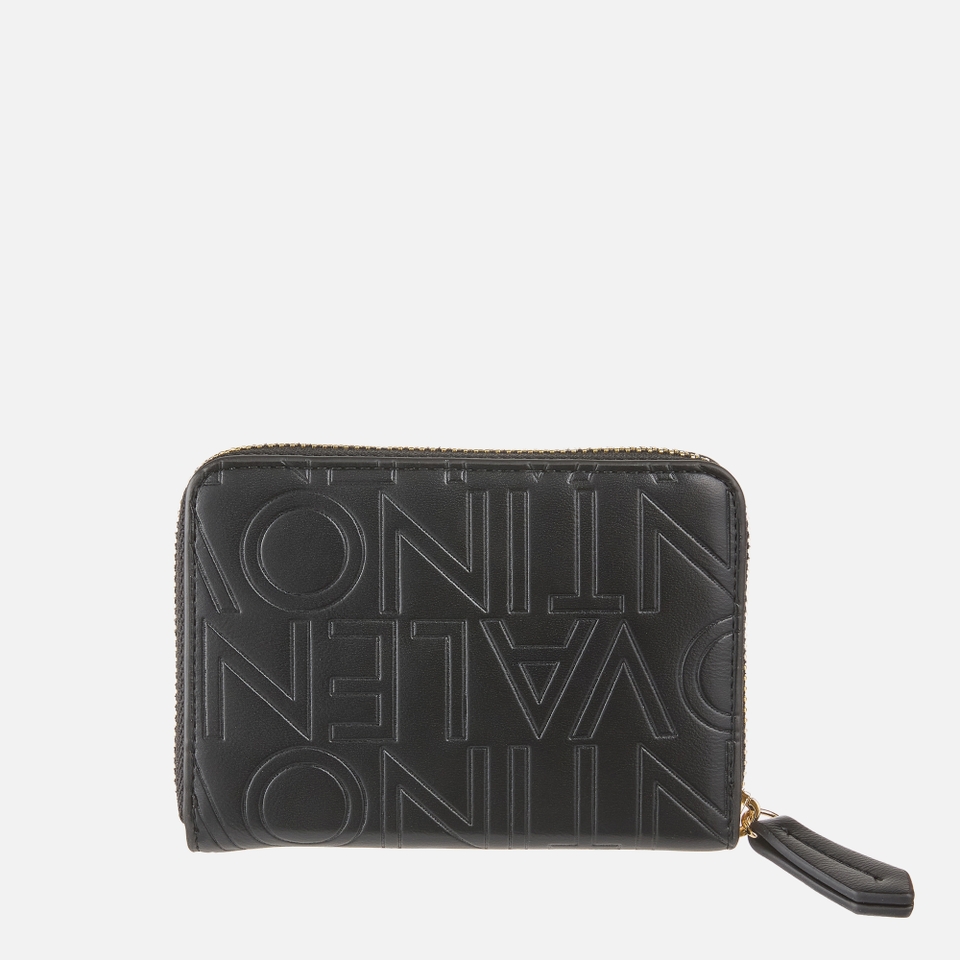 Valentino Lio Re Zip Around Faux Leather Wallet