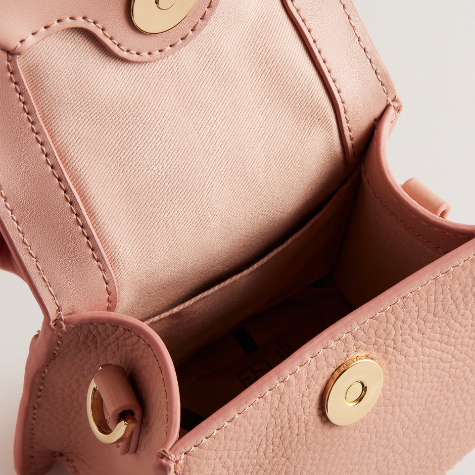 Ted Baker Roslie Rose Pebble-Grain Leather Mini Bag