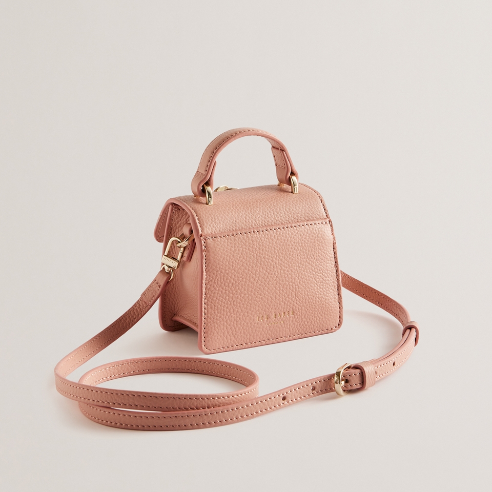 Ted Baker Roslie Rose Pebble-Grain Leather Mini Bag