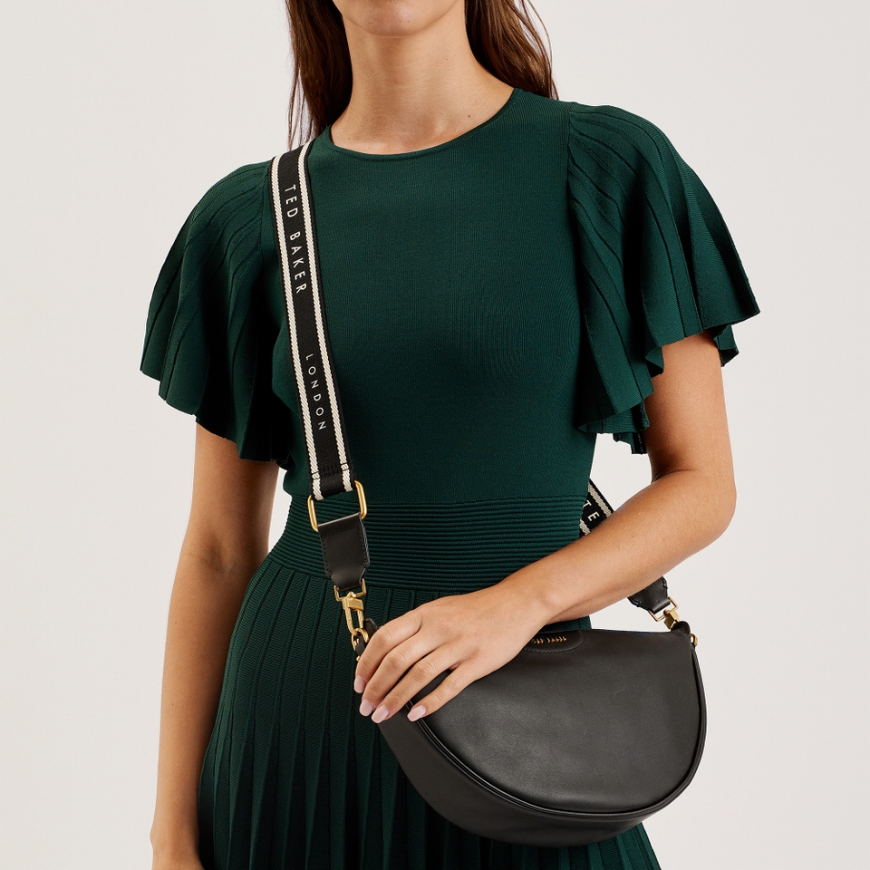 Ted Baker Essina Leather Half Moon Crossbody Bag