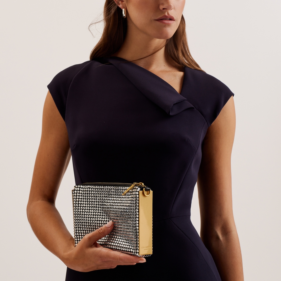 Ted Baker Kriisa Sequin-Embellished Side Bar Clutch