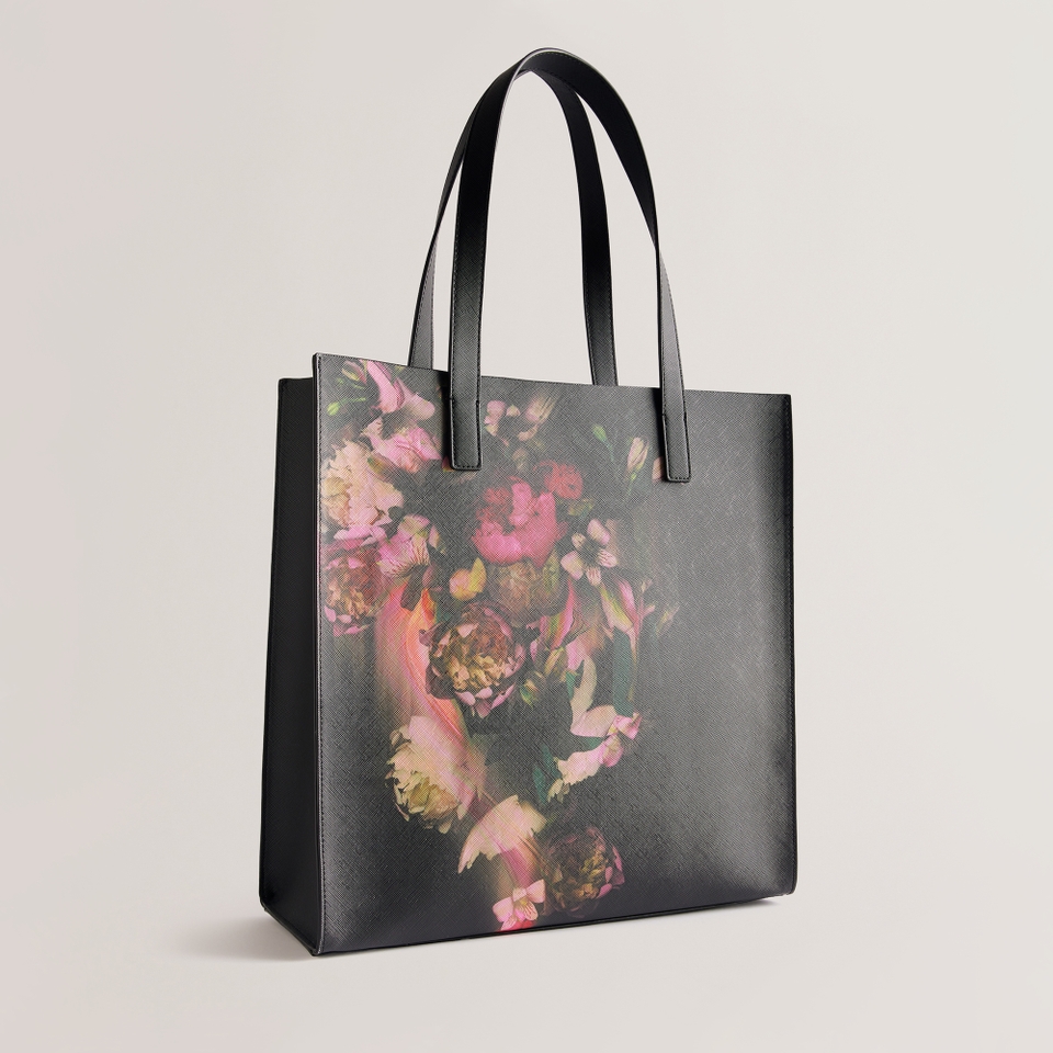 Ted Baker Women s Saliine Printed Large Icon Bag Black