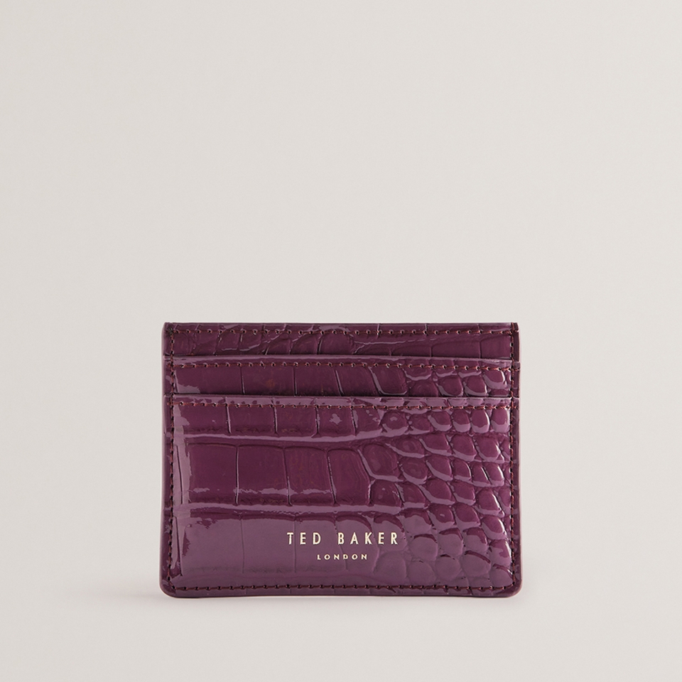 Ted Baker Women's Coly Croc Card Holder - Maroon