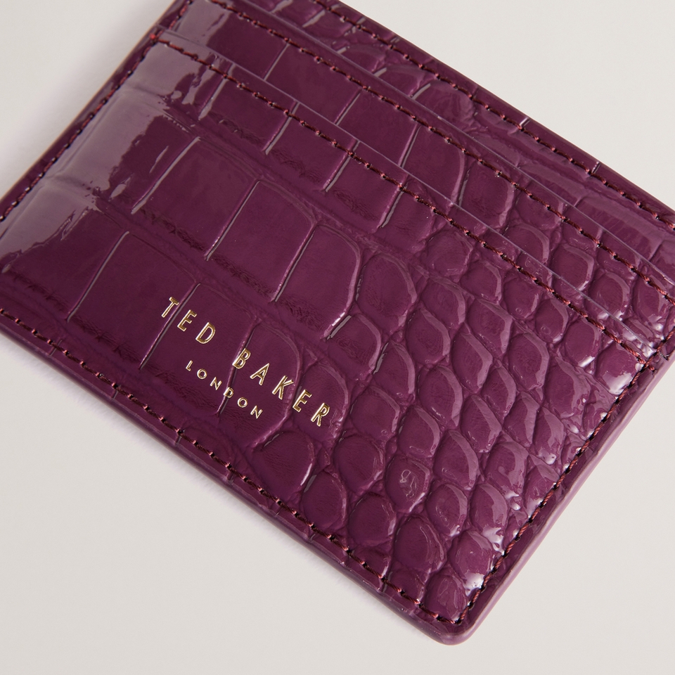 Ted Baker Women's Coly Croc Card Holder - Maroon