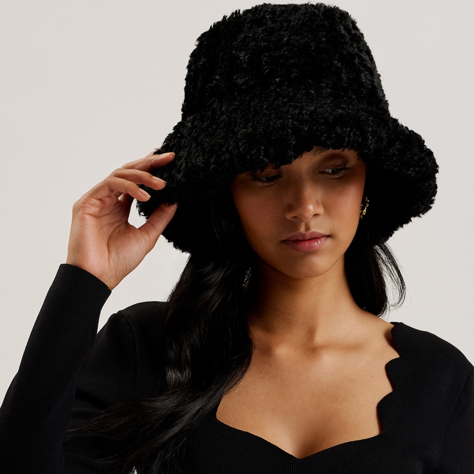 Ted Baker Fluffyi Faux Shearling Bucket Hat